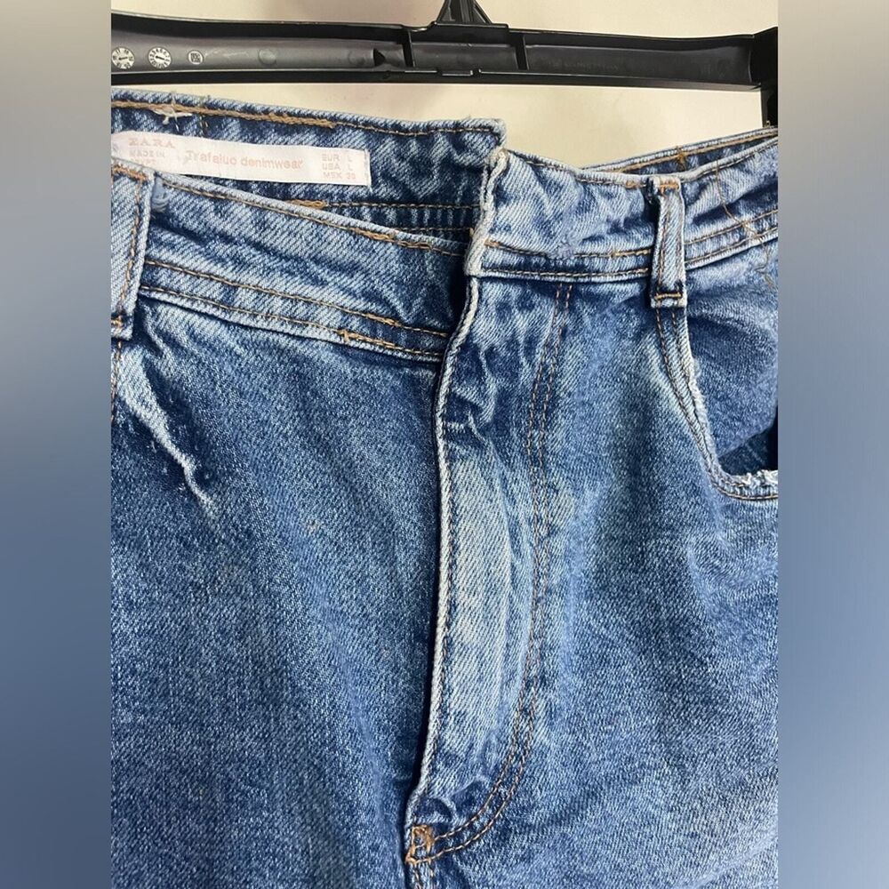 Zara Blue Denim Miniskirt Size L - Picture 15 of 15